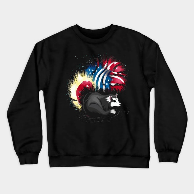 Patriotic Skunk Crewneck Sweatshirt by JH Mart